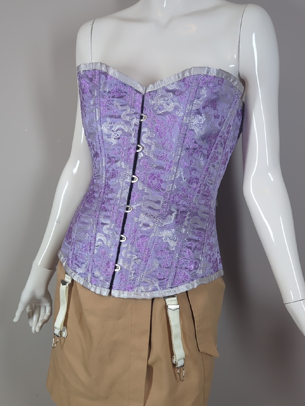 Il Bolero Lavender Brocade Steel-Boned Corset